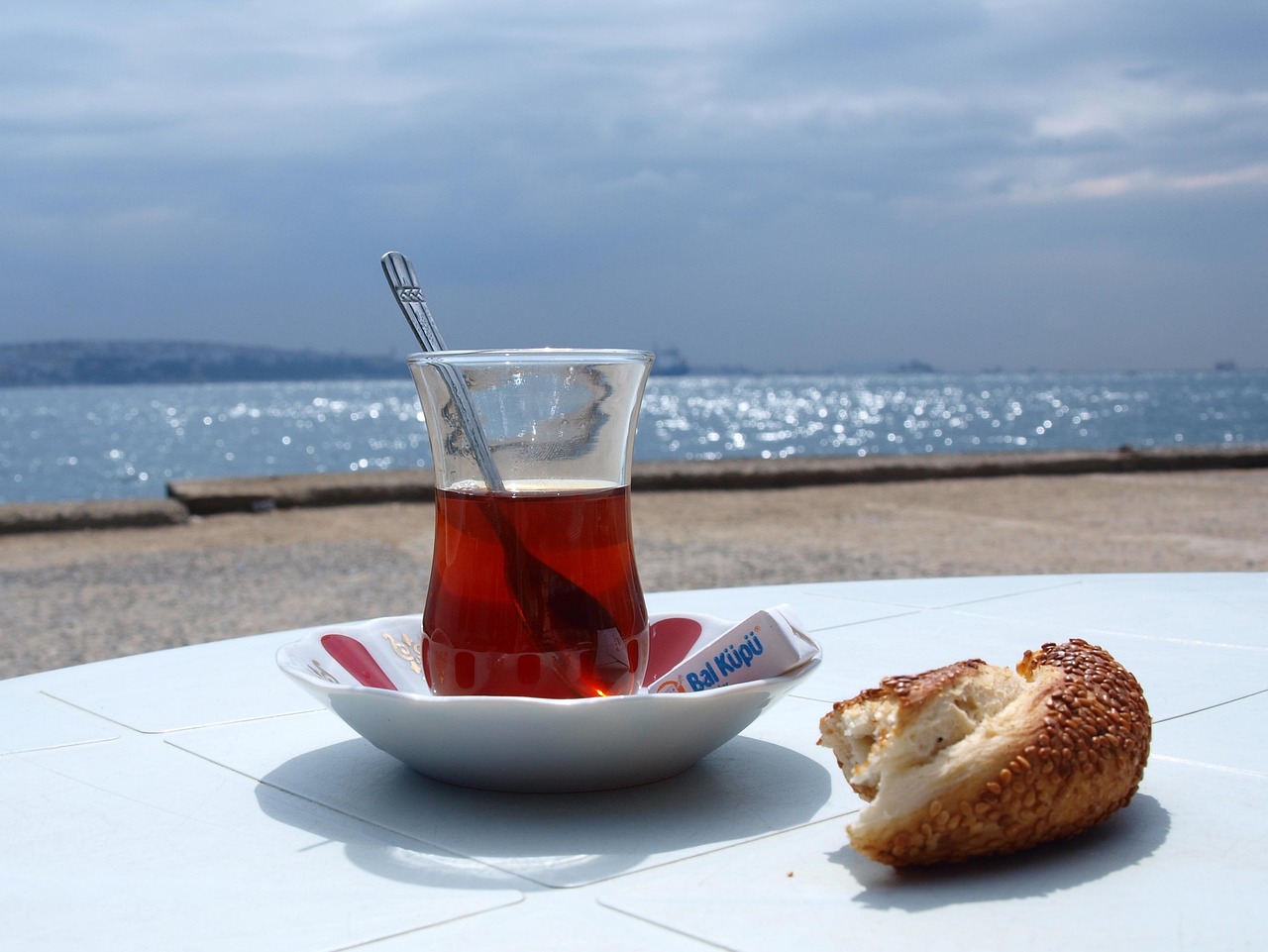 Simit and Turkish Tea